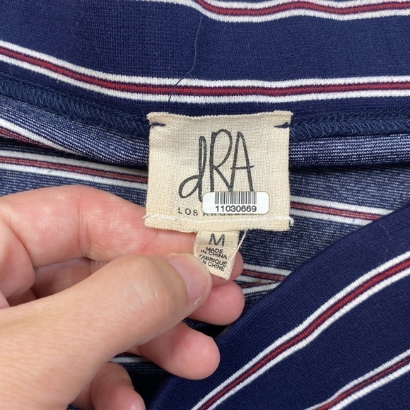 dRA Los Angeles Navy Blue Striped Short Pencil Skirt Medium - Picture 6 of 7